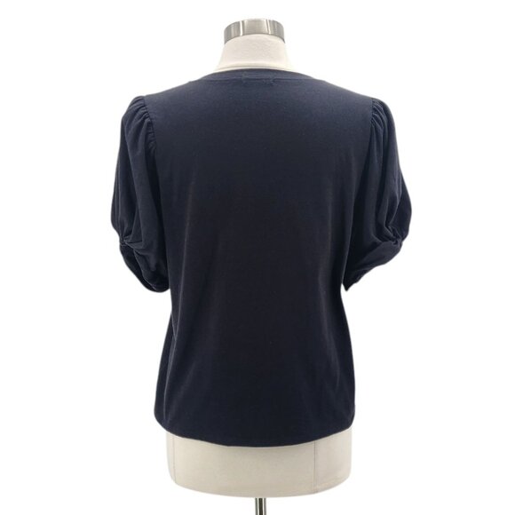 Elegant Black V-Neck Women's Top - Picture 5 of 9